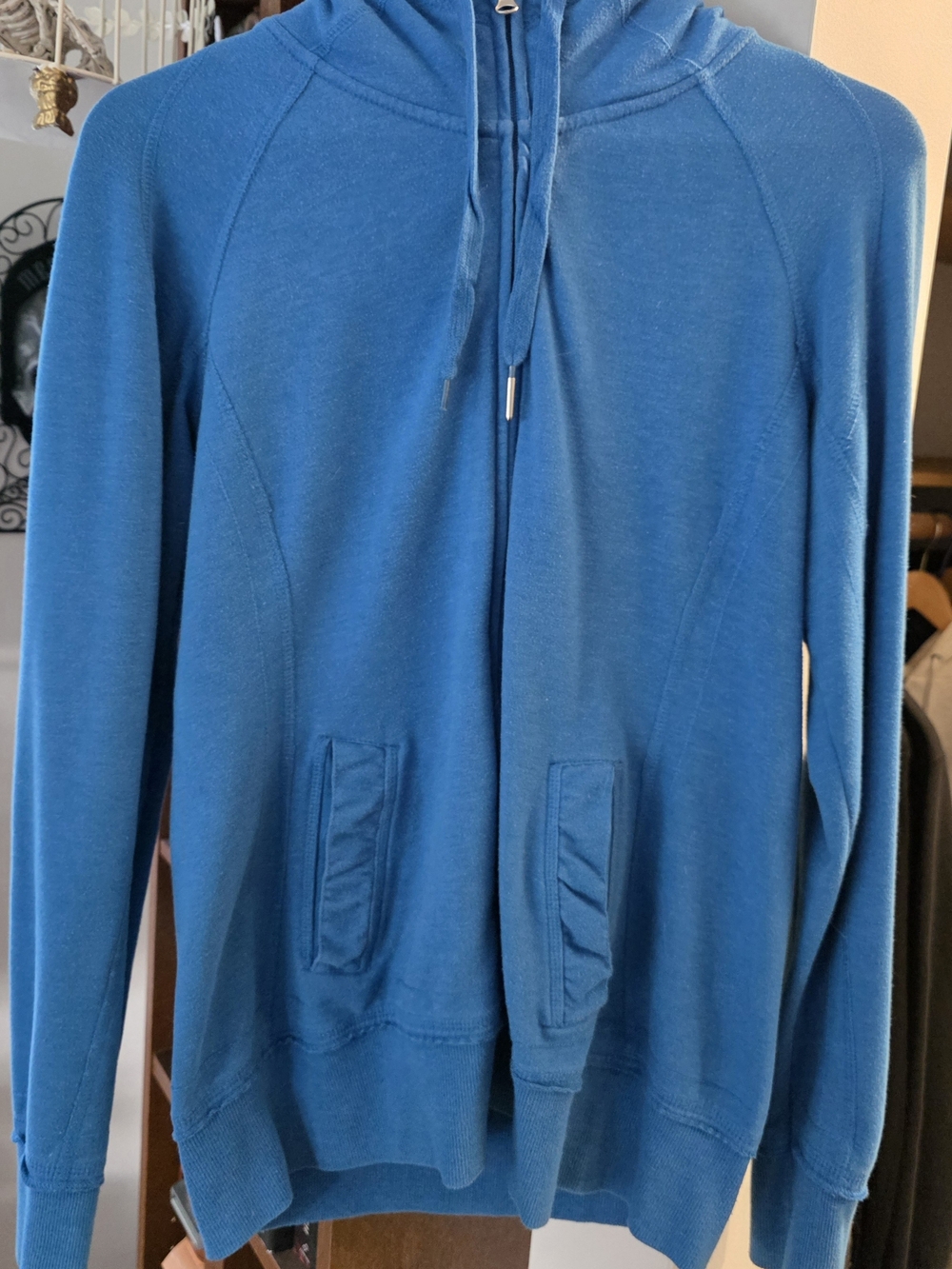 Men's Blue Zip-Up Hoodie Sweater